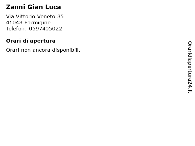 Zanni Gian Luca a Formigine: indirizzo e orari di apertura
