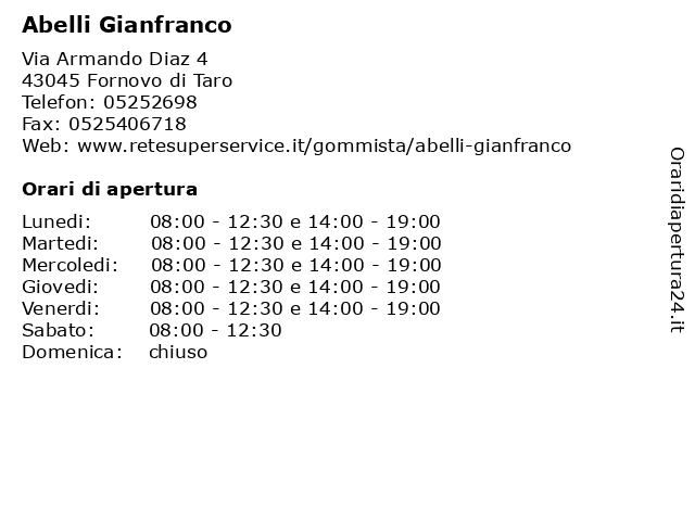 Abelli Gianfranco a Fornovo di Taro: indirizzo e orari di apertura