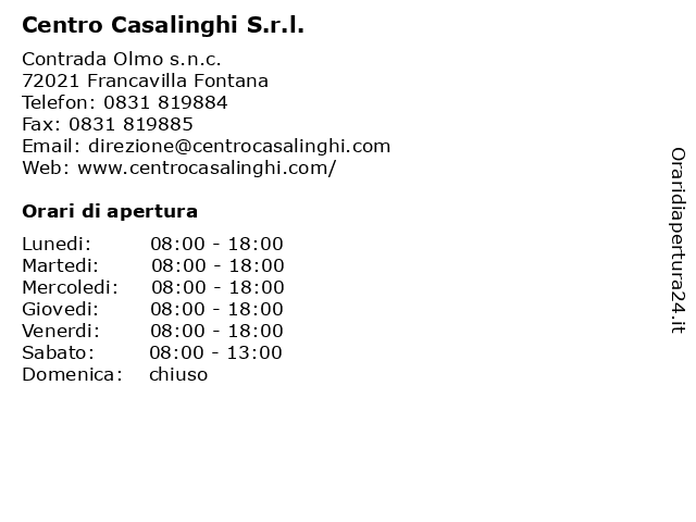 Centro Casalinghi S.r.l. a Francavilla Fontana: indirizzo e orari di apertura