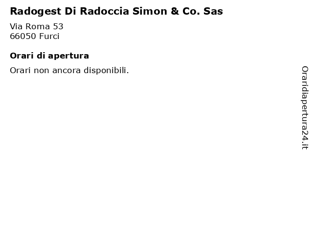 Radogest Di Radoccia Simon & Co. Sas a Furci: indirizzo e orari di apertura