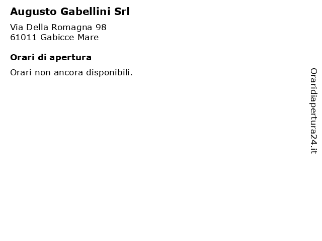 Augusto Gabellini Srl a Gabicce Mare: indirizzo e orari di apertura