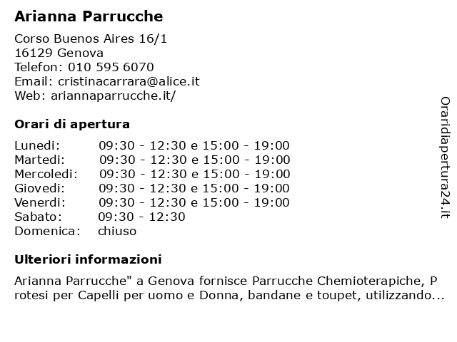 arianna parrucche genova