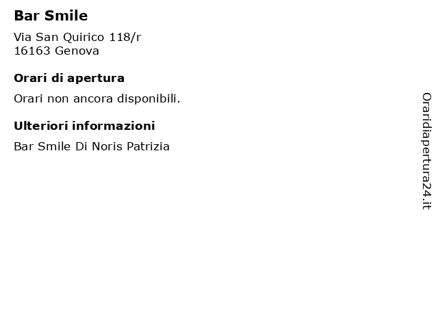 Bar Smile a Genova: indirizzo e orari di apertura