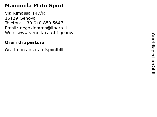 Mammola Moto Sport a Genova: indirizzo e orari di apertura