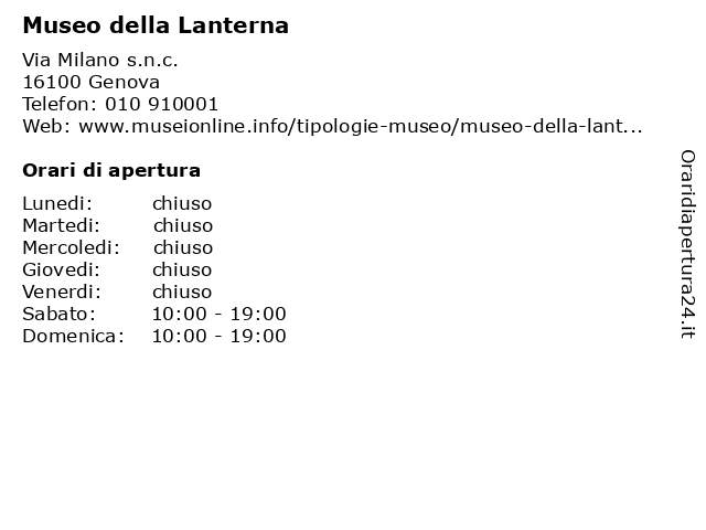 Museo della Lanterna a Genova: indirizzo e orari di apertura
