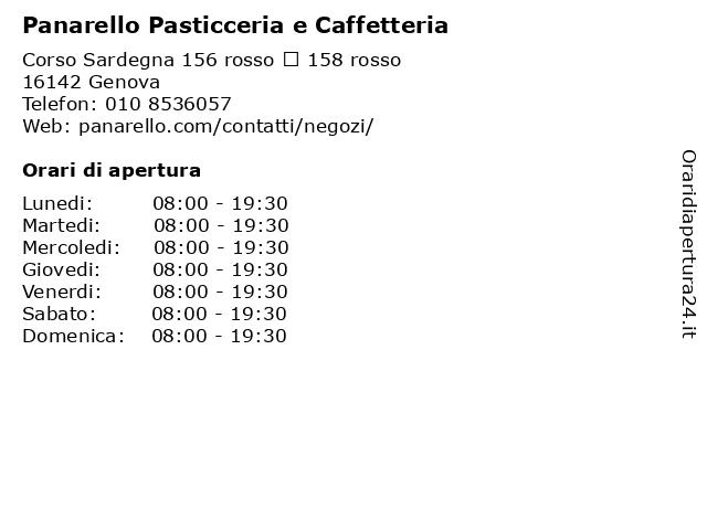 Panarello Pasticceria e Caffetteria a Genova: indirizzo e orari di apertura