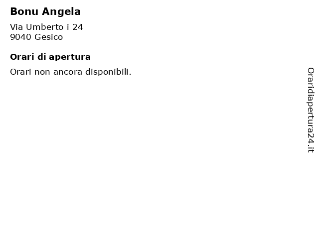 Bonu Angela a Gesico: indirizzo e orari di apertura