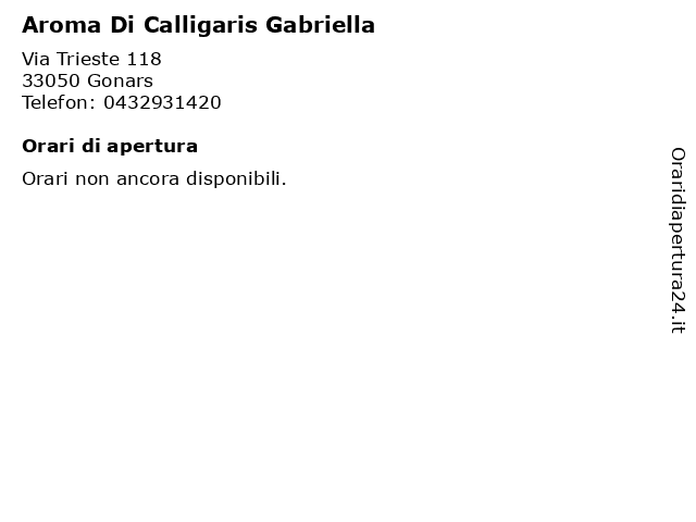 Aroma Di Calligaris Gabriella a Gonars: indirizzo e orari di apertura