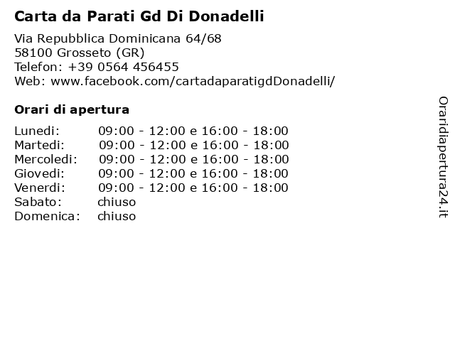 Carta da Parati Gd Di Donadelli a Grosseto (GR): indirizzo e orari di apertura