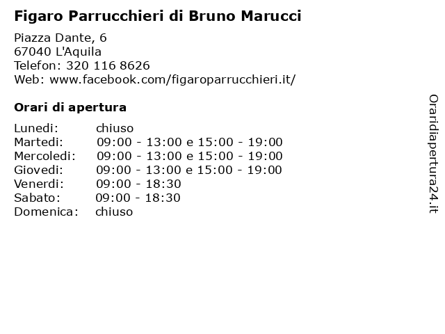 Figaro Parrucchieri di Bruno Marucci a L'Aquila: indirizzo e orari di apertura
