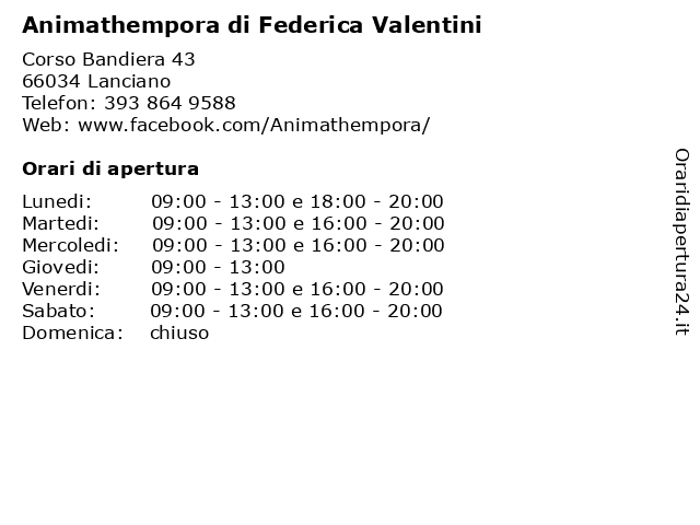Animathempora di Federica Valentini a Lanciano: indirizzo e orari di apertura