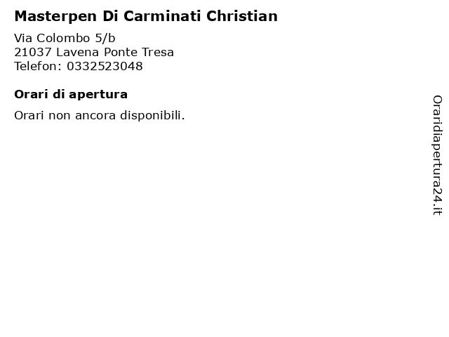 Masterpen Di Carminati Christian a Lavena Ponte Tresa: indirizzo e orari di apertura