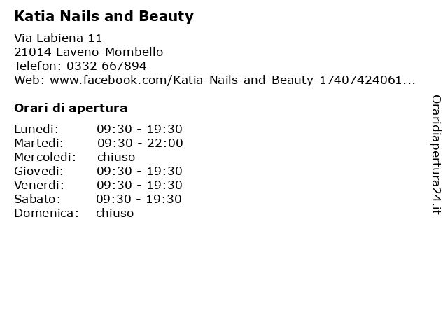 Katia Nails and Beauty a Laveno-Mombello: indirizzo e orari di apertura
