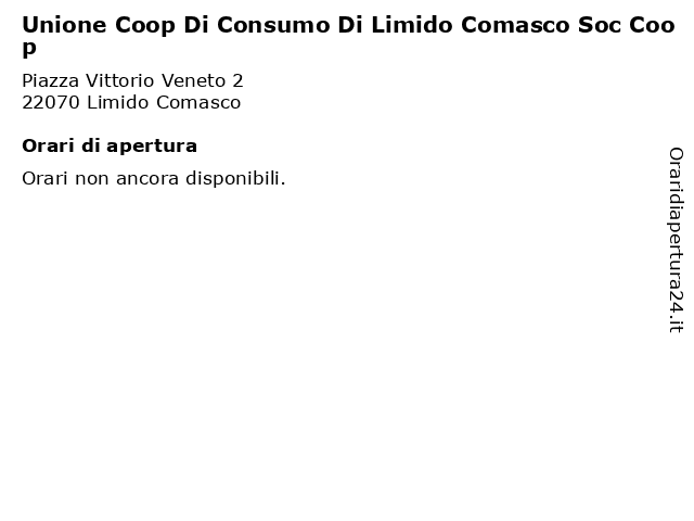 Unione Coop Di Consumo Di Limido Comasco Soc Coop a Limido Comasco: indirizzo e orari di apertura