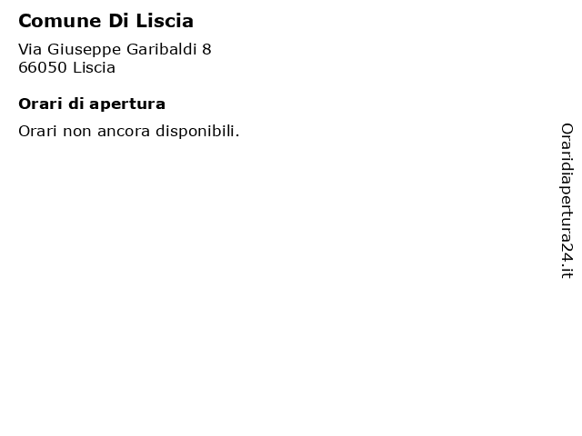 Comune Di Liscia a Liscia: indirizzo e orari di apertura
