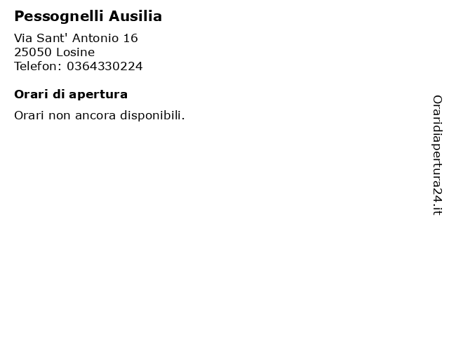 Pessognelli Ausilia a Losine: indirizzo e orari di apertura