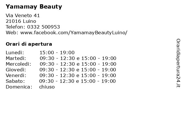 Yamamay Beauty a Luino: indirizzo e orari di apertura