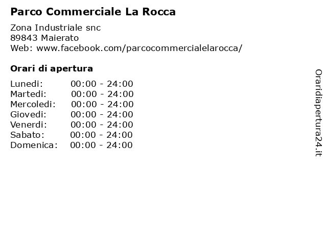 Parco Commerciale La Rocca a Maierato: indirizzo e orari di apertura