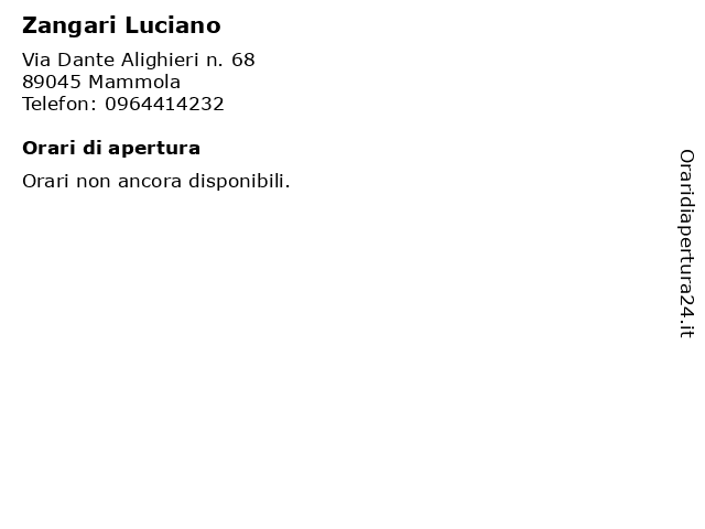 Zangari Luciano a Mammola: indirizzo e orari di apertura