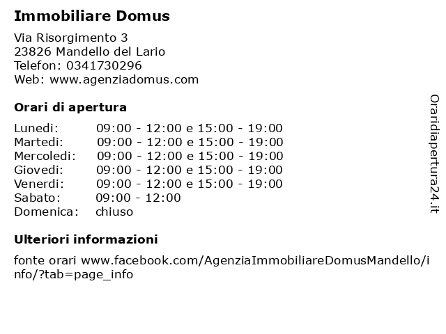 Immobiliare Domus a Mandello del Lario: indirizzo e orari di apertura