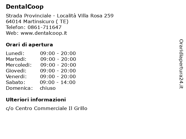 DentalCoop a Martinsicuro ( TE): indirizzo e orari di apertura