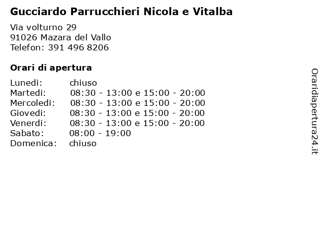 Gucciardo Parrucchieri Nicola e Vitalba a Mazara del Vallo: indirizzo e orari di apertura