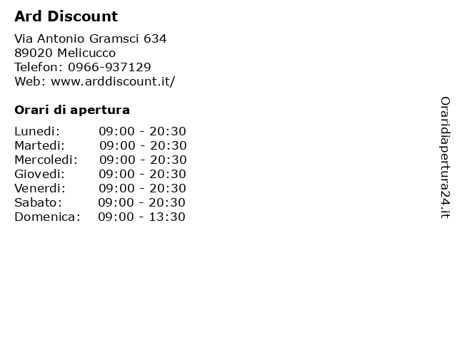 Ard Discount a Melicucco: indirizzo e orari di apertura