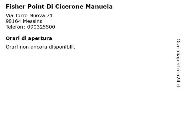 Fisher Point Di Cicerone Manuela a Messina: indirizzo e orari di apertura