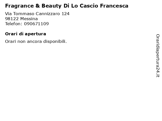 Fragrance & Beauty Di Lo Cascio Francesca a Messina: indirizzo e orari di apertura