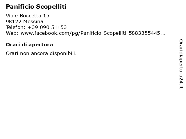 Panificio Scopelliti a Messina: indirizzo e orari di apertura
