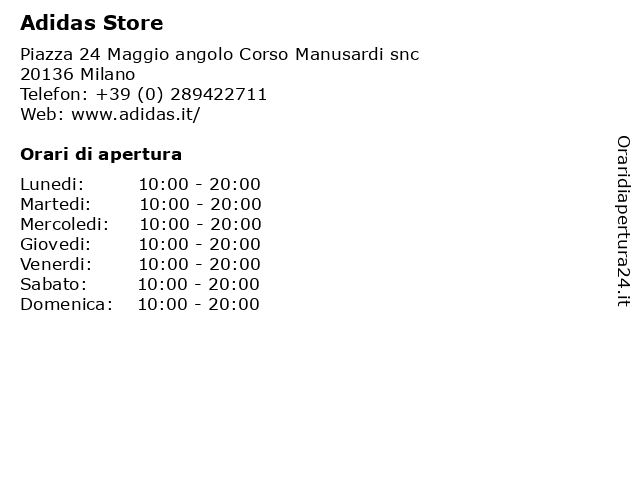 adidas store 24 maggio