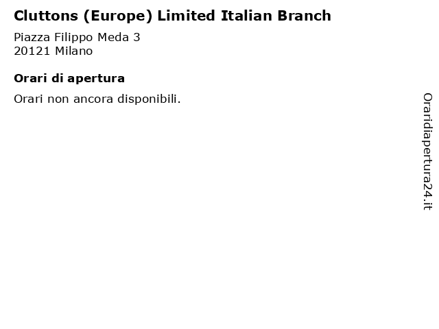 Cluttons (Europe) Limited Italian Branch a Milano: indirizzo e orari di apertura