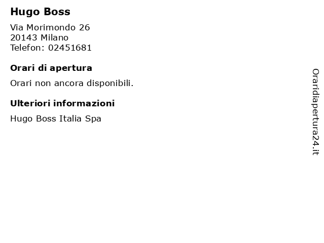 hugo boss italia spa