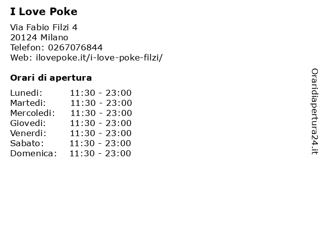 I Love Poke a Milano: indirizzo e orari di apertura