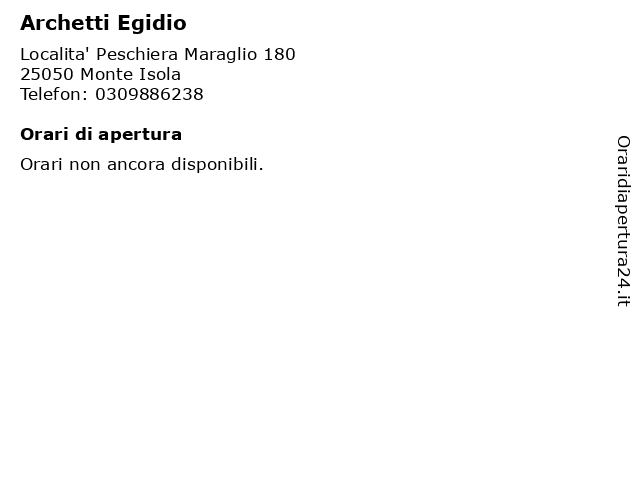 Archetti Egidio a Monte Isola: indirizzo e orari di apertura