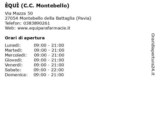 ÈQUÌ (C.C. Montebello) a Montebello della Battaglia (Pavia): indirizzo e orari di apertura
