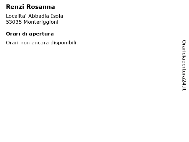 Renzi Rosanna a Monteriggioni: indirizzo e orari di apertura