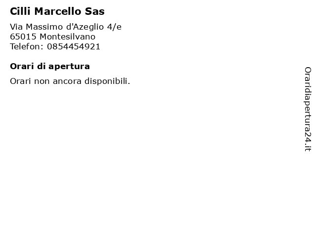 Cilli Marcello Sas a Montesilvano: indirizzo e orari di apertura