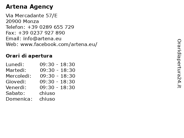 Artena Agency a Monza: indirizzo e orari di apertura