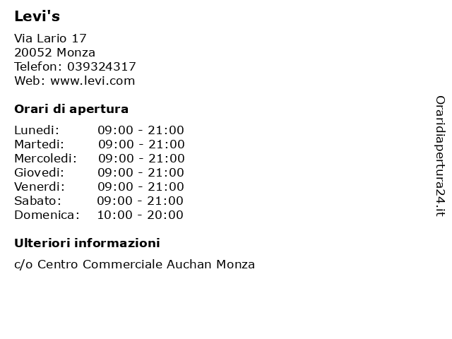 spaccio adidas monza orari
