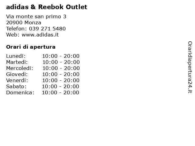 outlet reebok monza