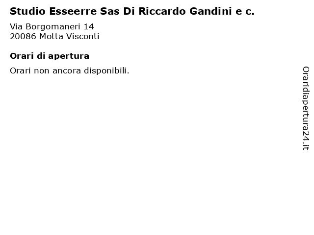 Studio Esseerre Sas Di Riccardo Gandini e c. a Motta Visconti: indirizzo e orari di apertura