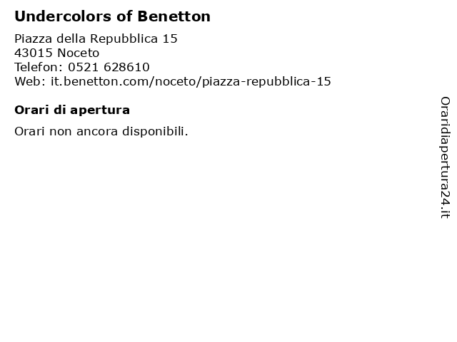 Undercolors of Benetton a Noceto: indirizzo e orari di apertura