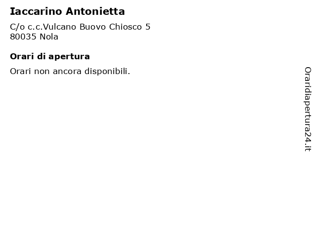 Iaccarino Antonietta a Nola: indirizzo e orari di apertura