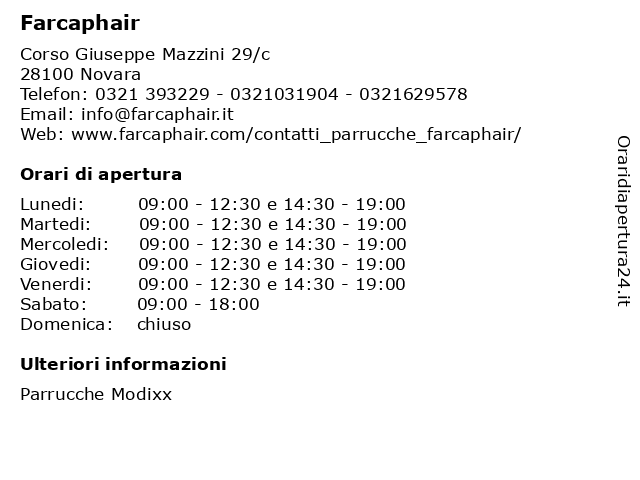 farcaphair novara