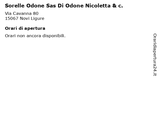 Sorelle Odone Sas Di Odone Nicoletta & c. a Novi Ligure: indirizzo e orari di apertura