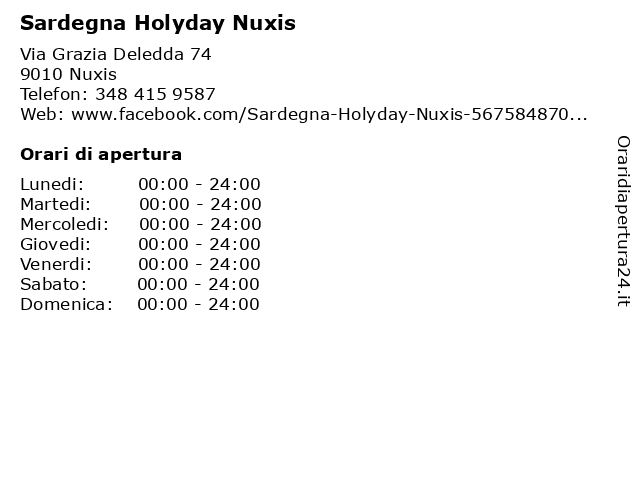 Sardegna Holyday Nuxis a Nuxis: indirizzo e orari di apertura