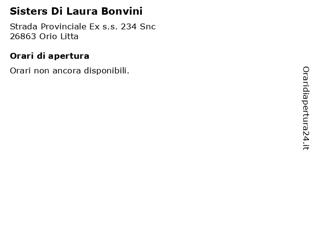 Sisters Di Laura Bonvini a Orio Litta: indirizzo e orari di apertura