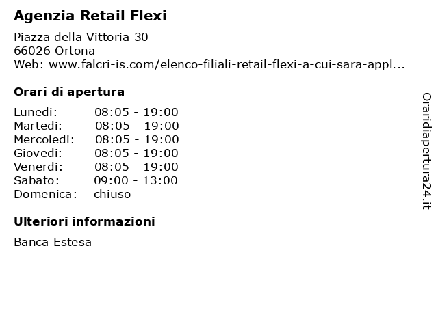 Agenzia Retail Flexi a Ortona: indirizzo e orari di apertura
