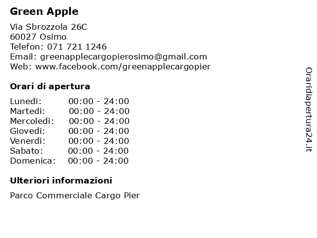 Green Apple a Osimo: indirizzo e orari di apertura